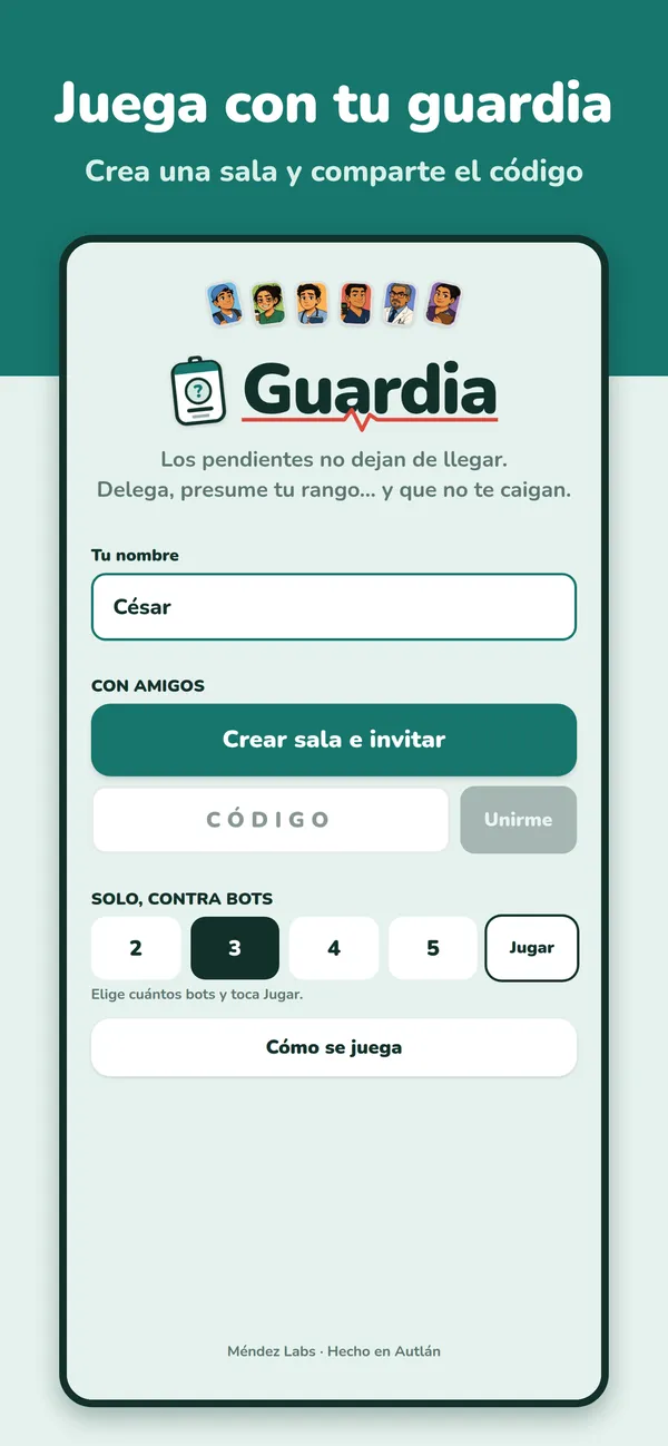 Guardia — pantalla 1