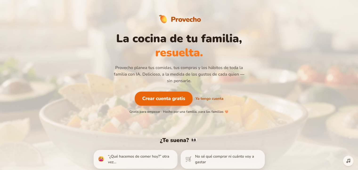 Provecho — portada