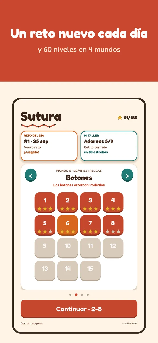Sutura — pantalla 1